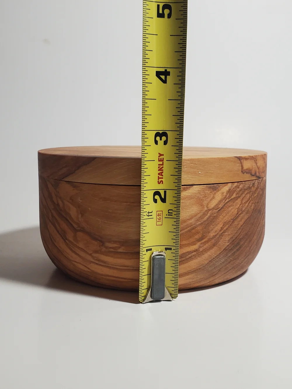 Olive Wood Salt Keeper 2 sections Salt, Pepper, Spice Cellar Magnetic Swivel Lid